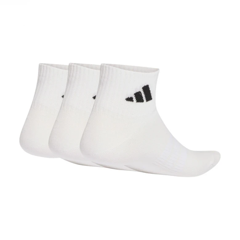 Белые носки ADIDAS Thin&Light Sportswear Ankle Socks 3 Pair — фото 2